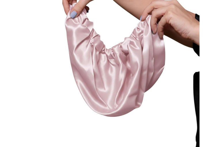 silkburys Light Pink Silk Hair Bonnet